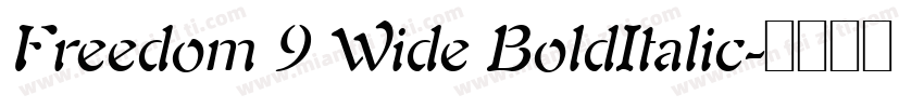 Freedom 9 Wide BoldItalic字体转换